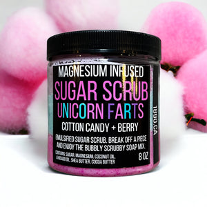 Unicorn Farts Sugar Scrub (Cotton Candy + Mixed Berries)