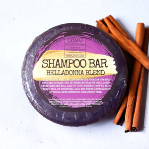 “Belladonna” Solid Shampoo Bar (Cinnamon + Vanilla)